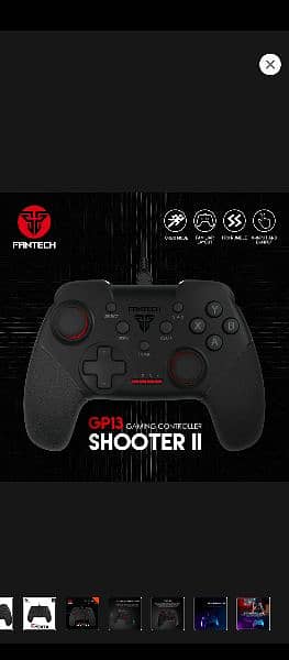fantech gp13 shotter II controller For Gaming with dual vibration 0