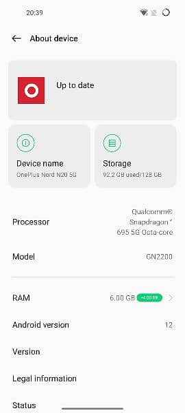 OnePlus Nord N20 5G Non-PTa 6