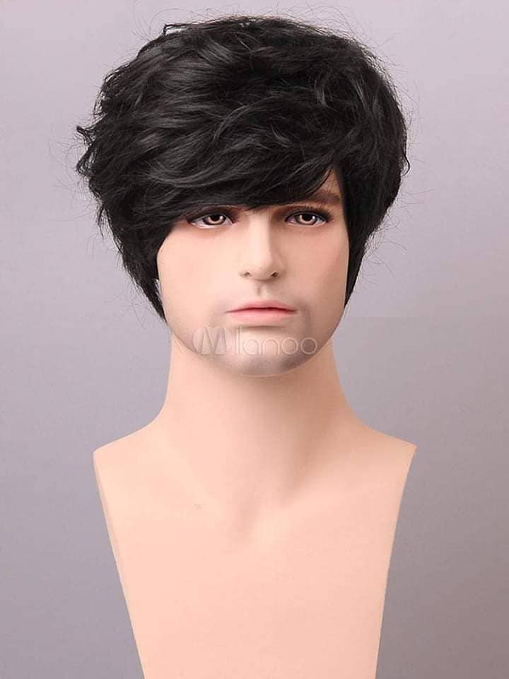 Men original hair cap wig (0'3'0'6'4'2'3'9'1'0'1) 3