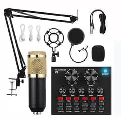 Podcast Condenser Microphone kit with Sound Card