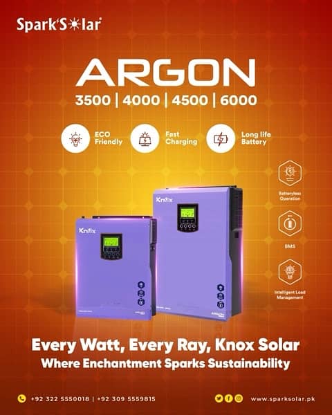 Knox Argon 4000 VM2 3kw 24v and 5kw 48v Off Grid Hybrid Voltronic Powe 0