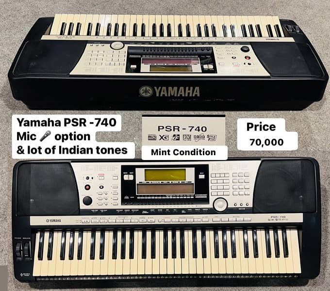 Yamaha PSR-740 Keyboard with India’s tones Yamaha  Korg Roland Casio 0