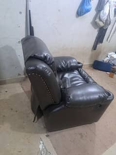 slightly used recliners sofa dark brawn look like brandnew