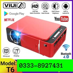 T6 ANDROID MODEL 1080P PROJECTOR 2GB 16 GB 10.0 VERSION FOR MOVIES