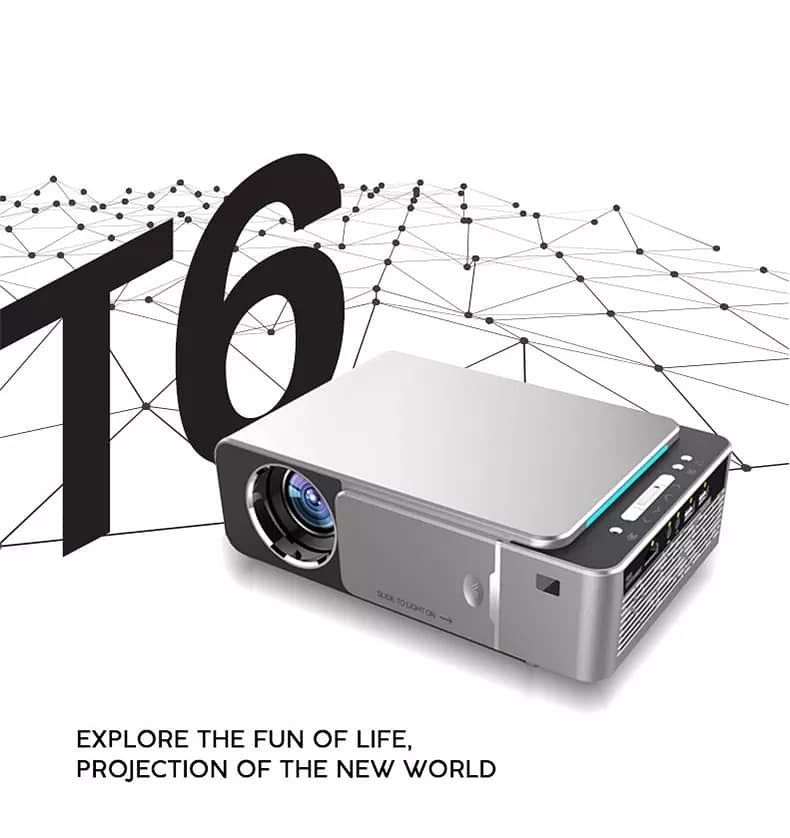 T6 Projector HD LED Projector Android 2/16 GB Support 4K Full HD 11