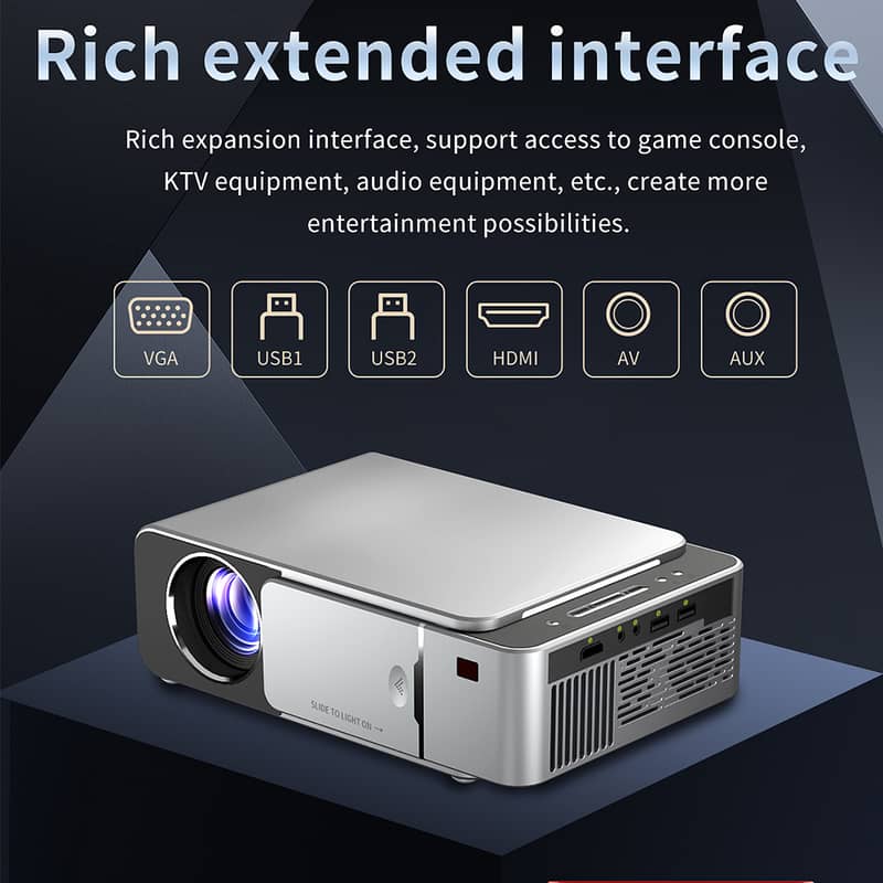 T6 Projector HD LED Projector Android 2/16 GB Support 4K Full HD 13