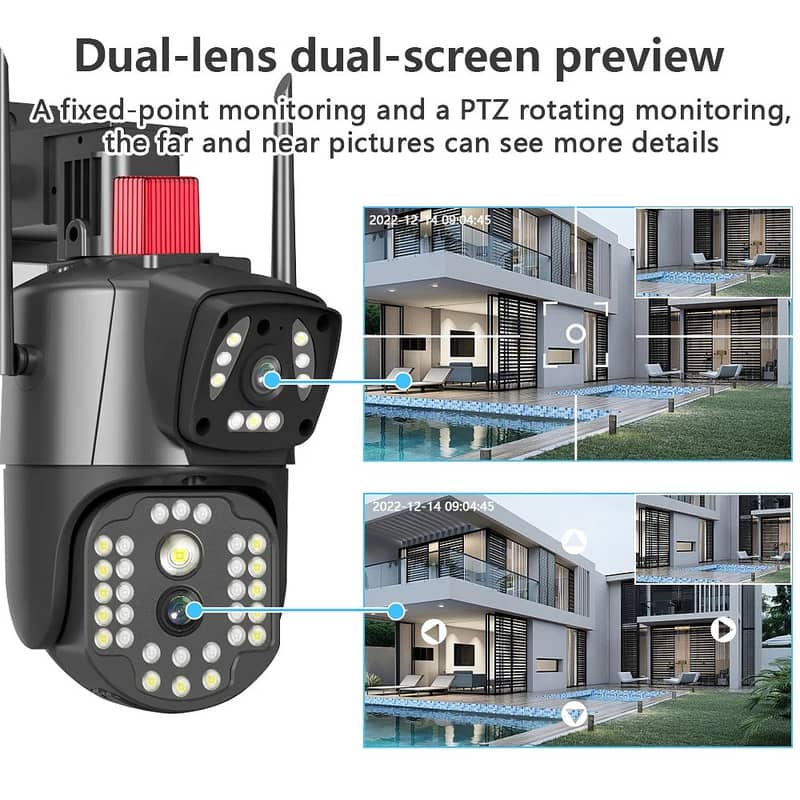 Dual Lens 6 MP CCTV IP Wifi camera 4k result 4