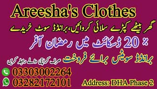 Areesha's Clothes Branded Suites Sale & Stitches