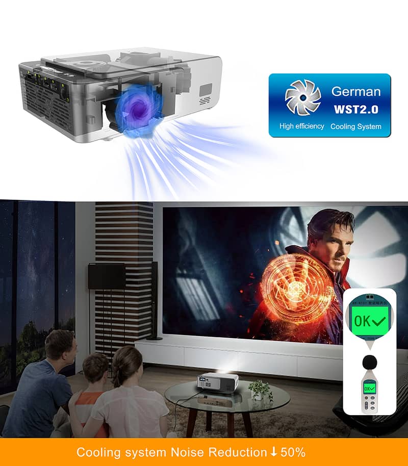 T6 Android 10. V Wifi Smart 2/16GB  Projector 1080p Hd Led Projector 13