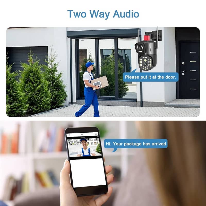 6Mp Dual Lens Ptz Camera Outdoor 2-Way Audio Smart Home Ai Tracking 3