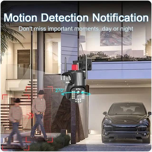 6Mp Dual Lens Ptz Camera Outdoor 2-Way Audio Smart Home Ai Tracking 7