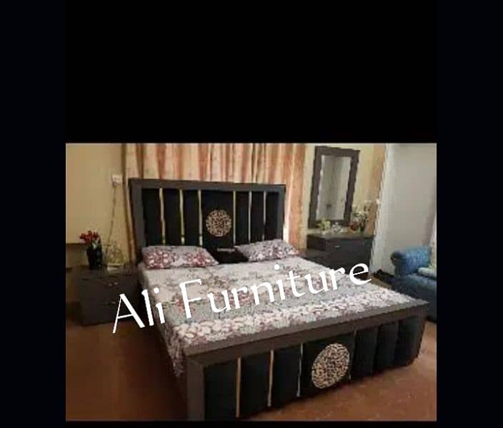 Latest wooden double bed . King size double bed 5