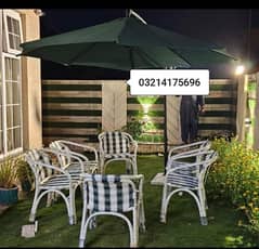 OUTDOOR GARDEN RATTAN UPVC FURNITURE SOFA SET CHAIRS TABLE UMBRELLA 0