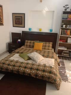 Solid Wood -  Full Bed Set with Dressing + Side Table + Mattress