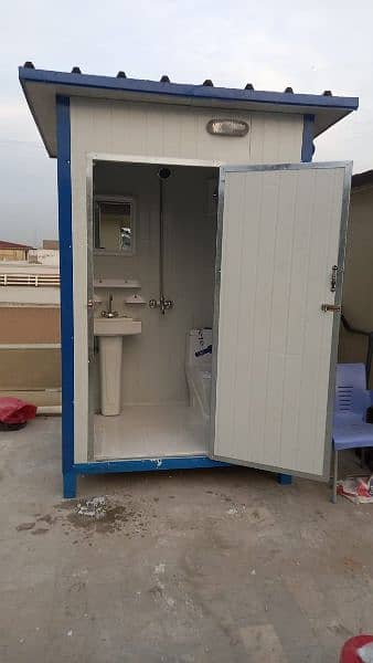 Portable toilet washroom prefab guard room container office check post 2