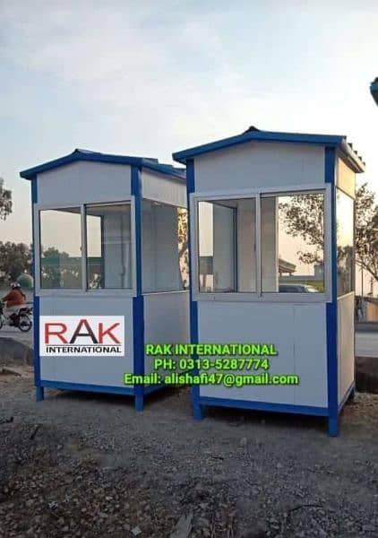 Portable toilet washroom prefab guard room container office check post 3