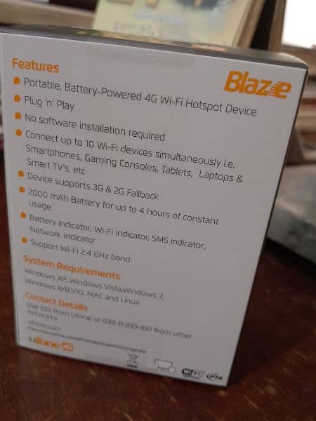Unlocked Ufone blaze device seal box packed with charger 2