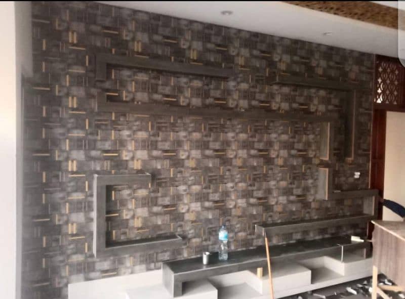 Marble sheet/PVC pannel/wallpaper/gypsum ceiling/media wall/tv console 13