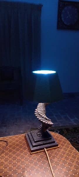 Spiral design Lamp. wood 1