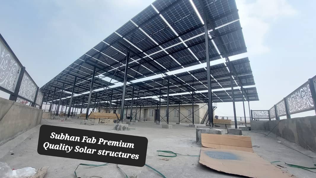 Solar structure, Elevated solar structures, Solar panel support frame. 3