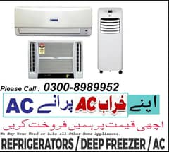 Apna SPLIT AC's (Used /Old) Bs Hamay Sell Kijiye 03008989952 fridge ac