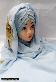 Women Hijabs with 3d flower colours 0