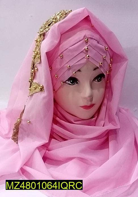 Women Hijabs with 3d flower colours 3