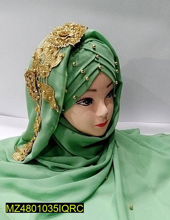Women Hijabs with 3d flower colours 6