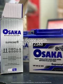 Osaka dry VRLA maintenance free battery for ybr 125/gd110/cb150f 0