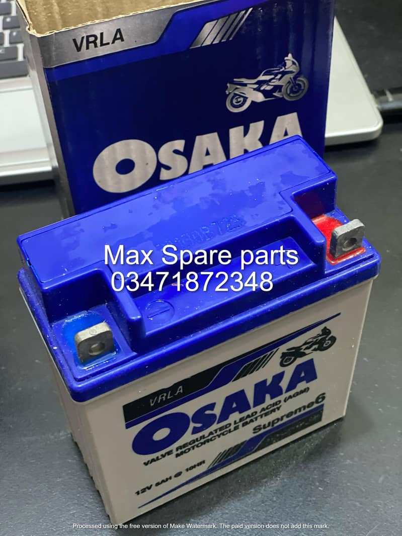 Osaka dry VRLA maintenance free battery for ybr 125/gd110/cb150f 1