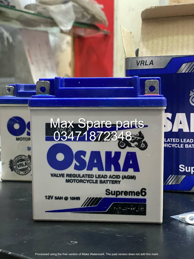 Osaka dry VRLA maintenance free battery for ybr 125/gd110/cb150f 2