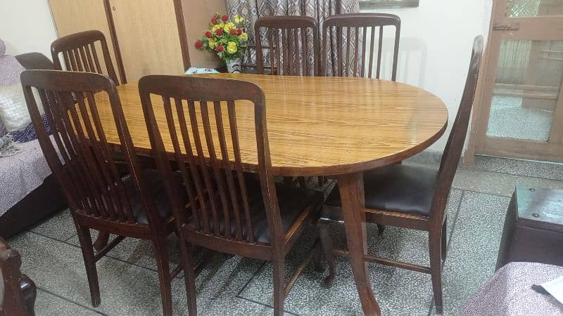 Dinning table of 6 chairs pure shesham 5