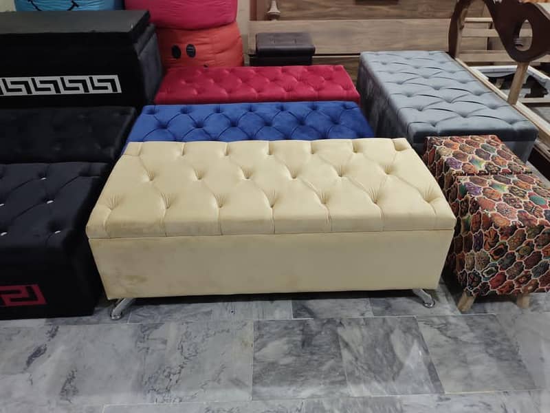 Ottoman Storage Puffy Stool Ottoman Box 2