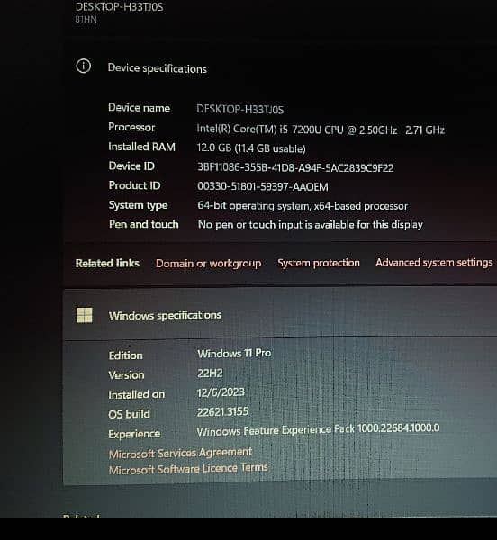 Lenovo i5 7th Gen. 12GB/250SSD 3