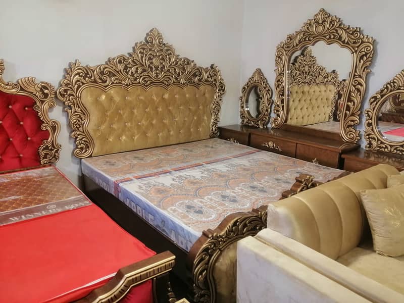 bed set / king size / double bed / bridal bedroom / furniture 10