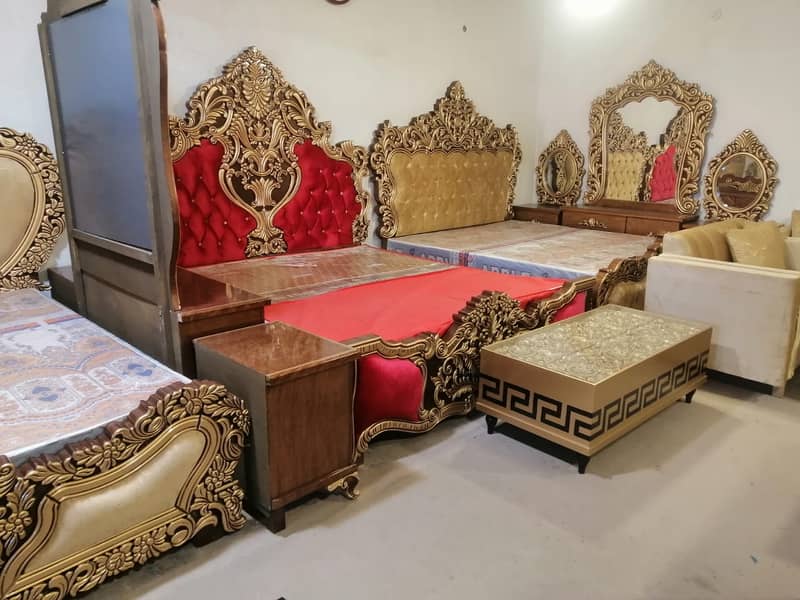 bed set / king size / double bed / bridal bedroom / furniture 14