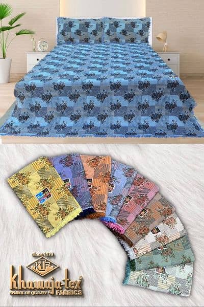 Multani Double Bedsheet - King size Bedsheet - 3pc Bedsheet - 90×108 6