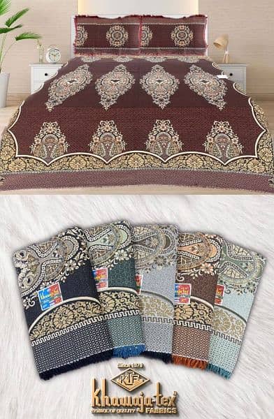 Multani Double Bedsheet - King size Bedsheet - 3pc Bedsheet - 90×108 12