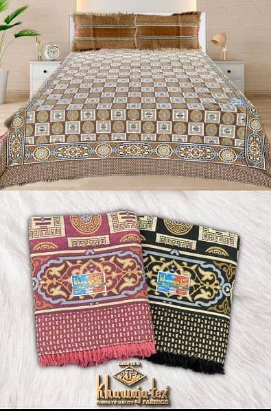 Multani Double Bedsheet - King size Bedsheet - 3pc Bedsheet - 90×108 14