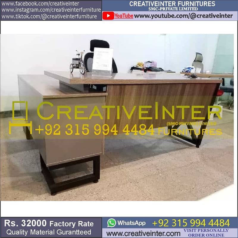 CEO Table Executive Manager Desk Meeting Chair Workstation 18