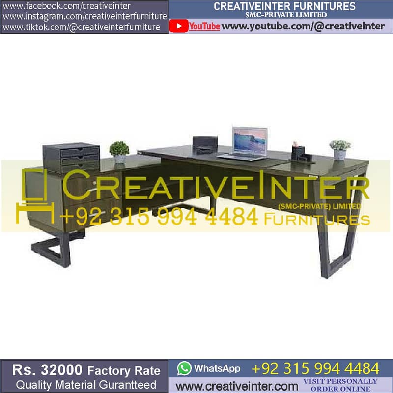 CEO Table Executive Manager Desk Meeting Chair Workstation 1