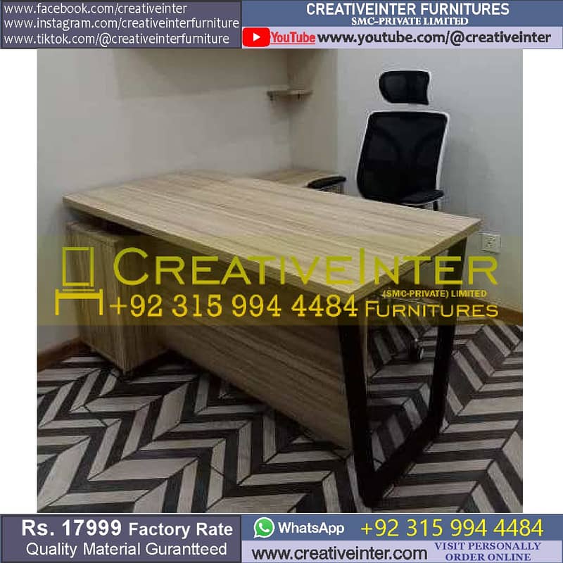 CEO Table Executive Manager Desk Meeting Chair Workstation 5