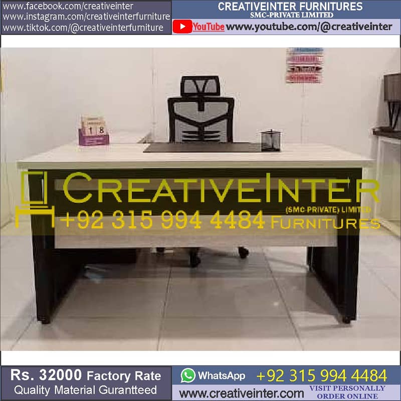 CEO Table Executive Manager Desk Meeting Chair Workstation 16