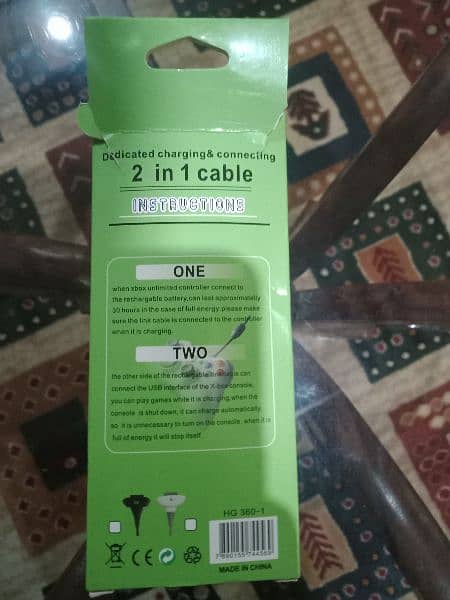 Xbox 360 Wireless Controller Cable 2