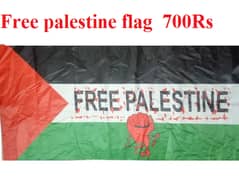 Palestine flag & Muffler , Company Logo flag & Golden pole for CEO