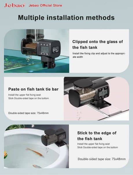 Automatic Fish Feeder for Aquarium, Digital Display. 4