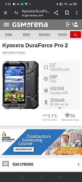 Kyocera duraforce 4/64 RUGGED PHONE 10/10 P. T A APPROVED 2