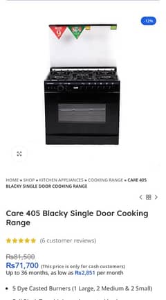 cooking range or cookig stove with oven