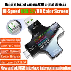 Type-C & USB Tester - DC Digital Volt/Current Meter for Mobile Powers 0