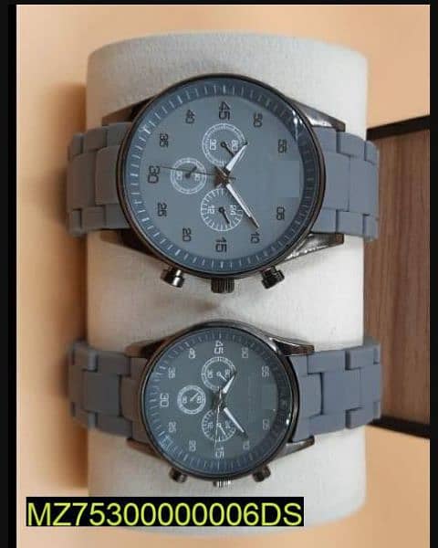Pack of 2 Couple Pair Rubber Chain Watch - Grey

Color: Grey 1
